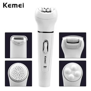 

5 in 1 Women Epilator Hair Removal Massager Lady Shaver For Bikini Underarm Leg Cleansing Brush Facial and Body Beauty Tools Kit
