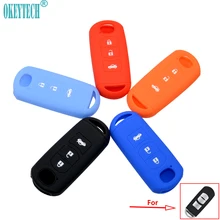 OkeyTech Silicone Rubber Car Key Cover Case For Mazda 2 3 5 6 8 Atenza CX5 CX-7 CX-9 MX-5 RX Smart 3 Buttons Shell Accessories