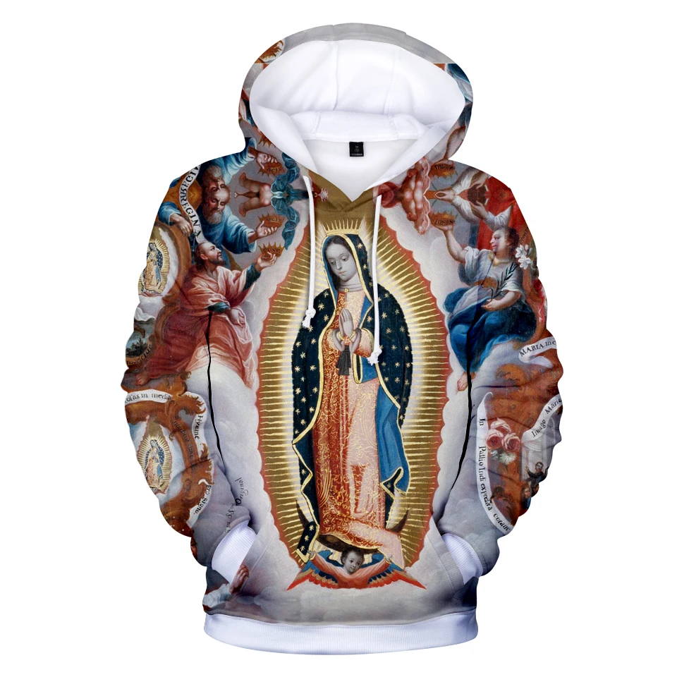 2018 hour Lady of Guadalupe 3D крутые толстовки Модные осенние модные теплые популярные с
