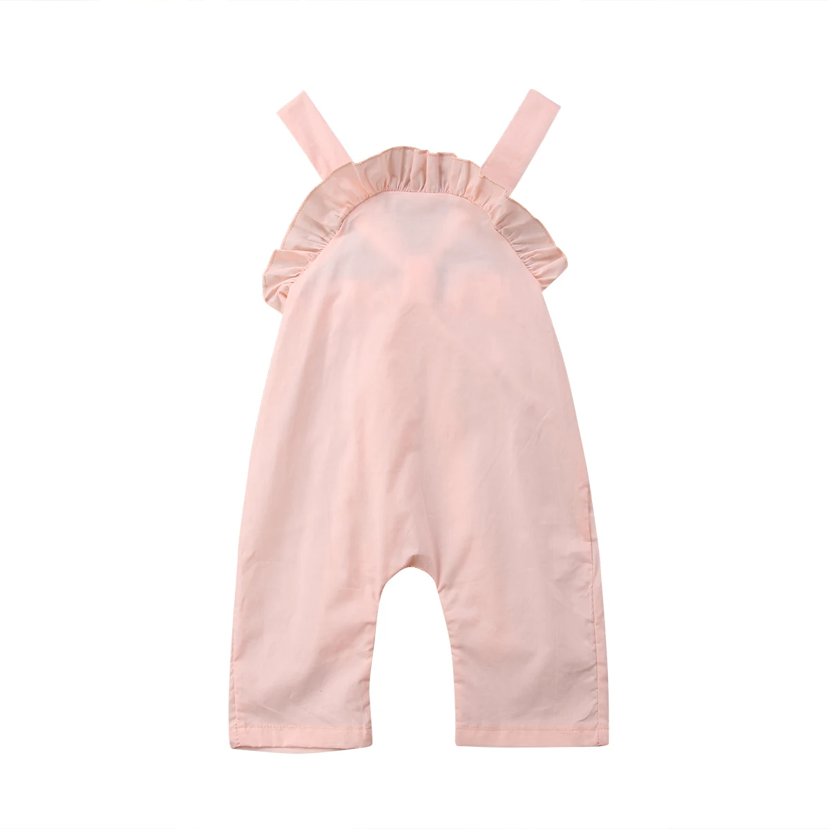 

Infant Baby Girls Kids Pure Color Ruffle Backless Romper Jumpsuit Clothes Outfits Baby Clothing