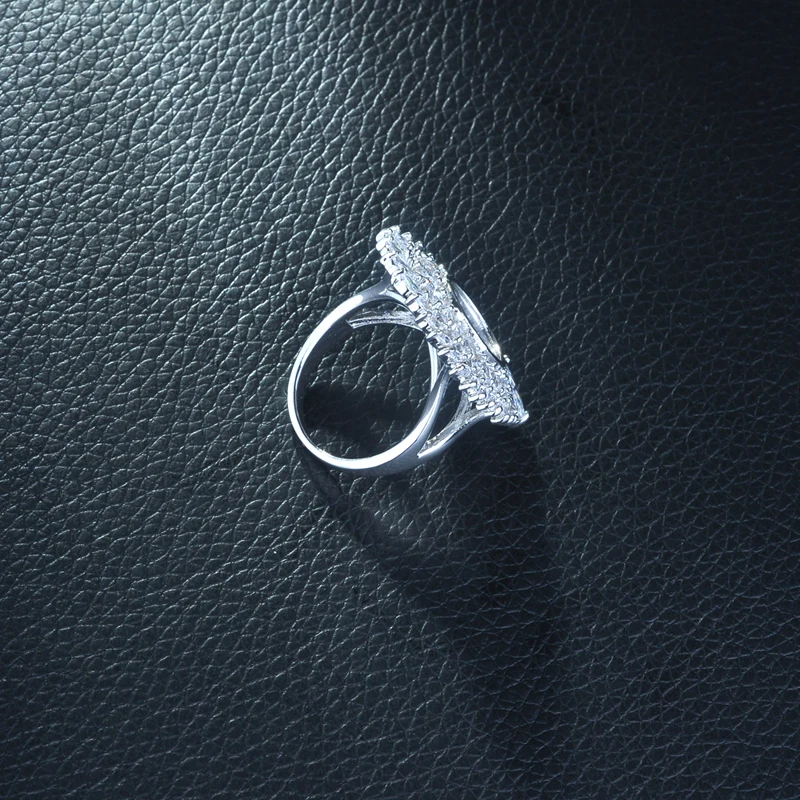 Hibrid кольца в форме листа высшего качества с кубическим цирконием для женщин, Роскошные вечерние, свадебные подарки,, Bijoux Femme R-257