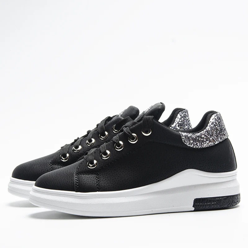 Automne Black Femmes grey Coton Cuir Sneakers pink Lacets À Chaussures Pu Été Printemps Classique Décontractées Mode Plate Fuijin forme Femme En 2019 De wqpRwt