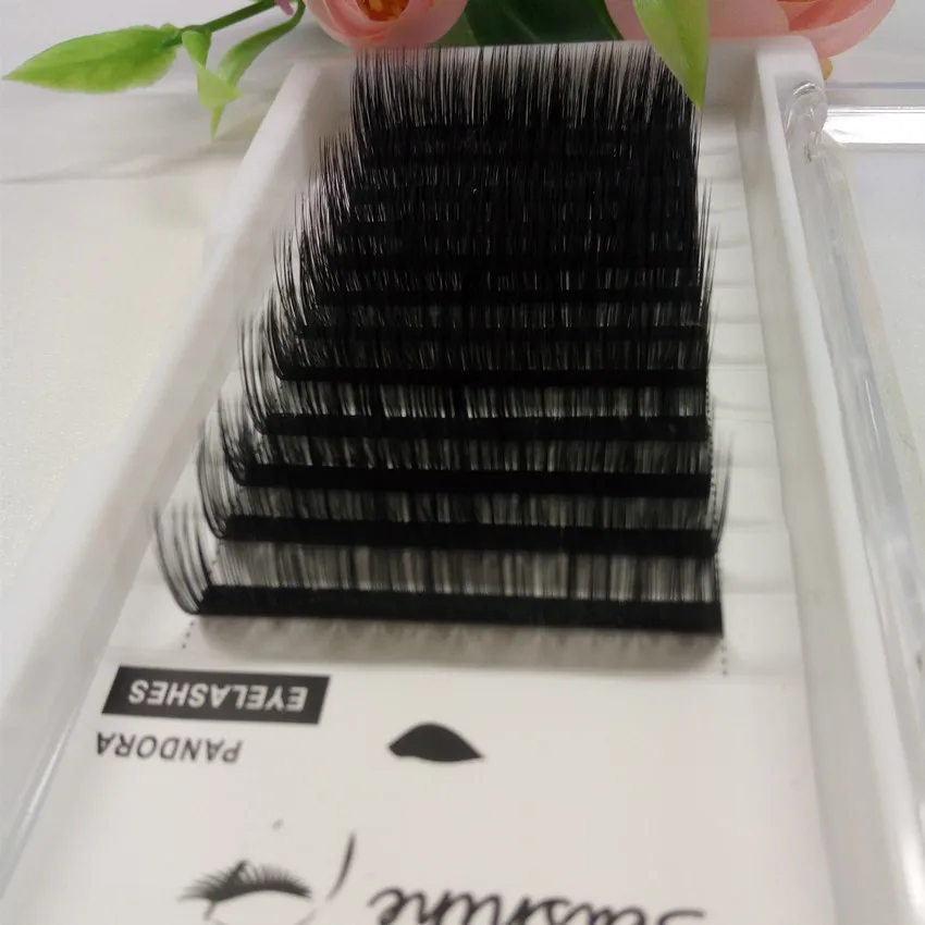 Online L Curl Individu Lashes Ekstensi Bulu Mata Sutra Individu Panjang Alami Bulu Mata Sintetis Rambut