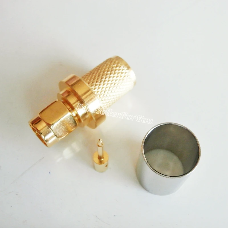 1 шт. SMA штекер обжимной для RG5 RG6 LMR300 5D FB кабель RF разъем|plug connector|sm plugplug male |