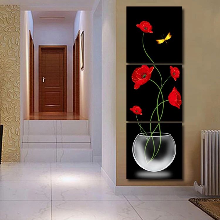 3 Panels Painting Wall Hanging Canvas Picture Paint Modern living room