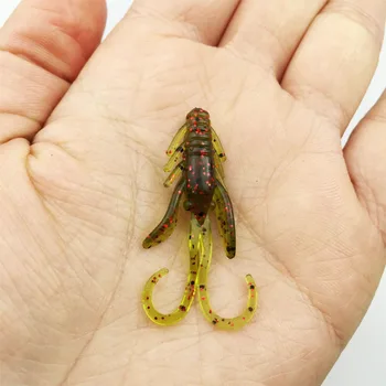 

100pcs/lot fishing lure soft 3.7cm/0.84g grub artificial Trout crankbait Panfish Crappie Bream soft fishing bait salt smell salt