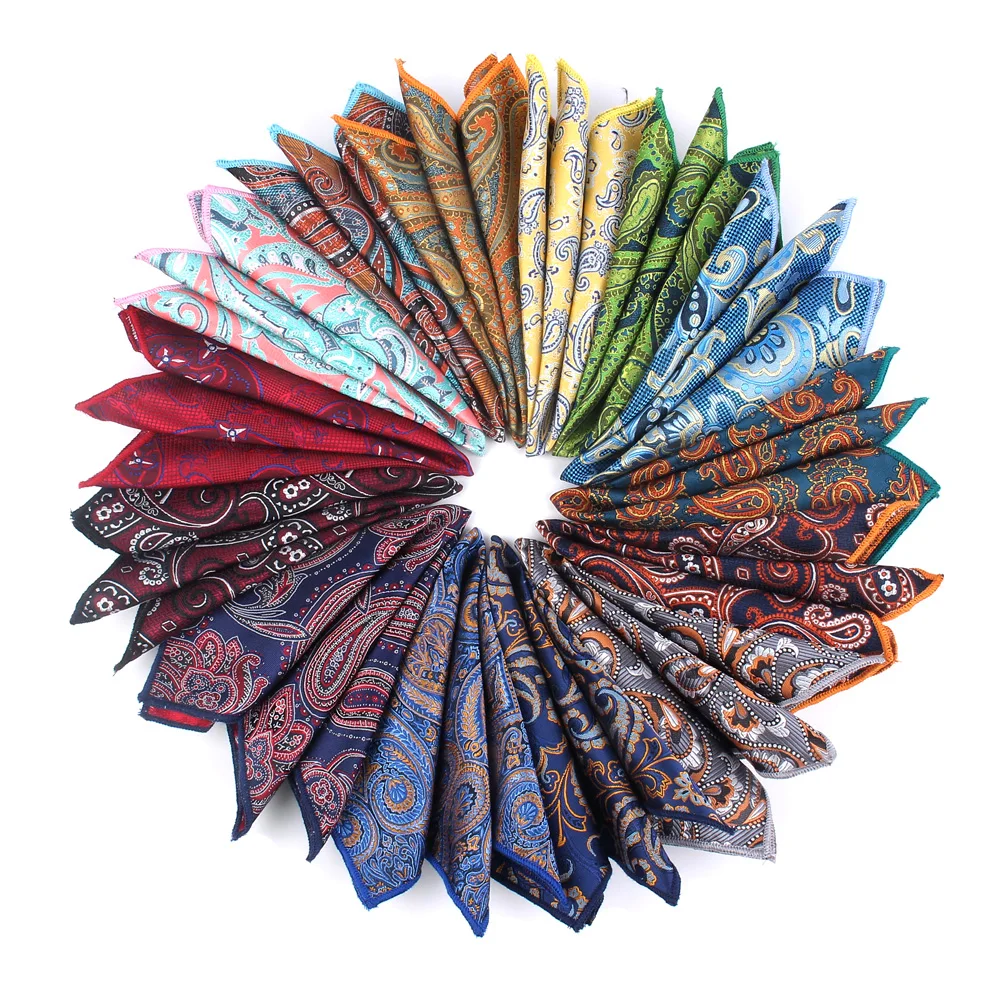 

Fashion Paisley Pocket Square Floral Handkerchief For Suits 23cm*23cm Hankies For Men Women Brand Suits Pocket Towel Hanky