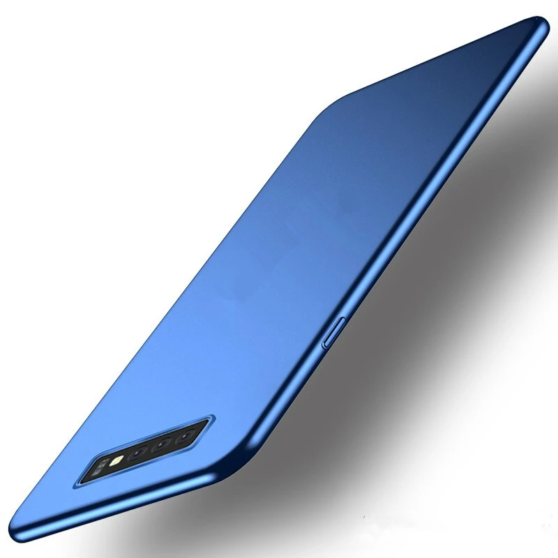 Матовый чехол для samsung S10 5G S10E M20 M10 M30 Coque Galaxy A50 A30 A70 A40 A20 A10 крышка Жесткие ПК-Чехлы S9 S8 A750 A6 A8 A9 - Цвет: Blue