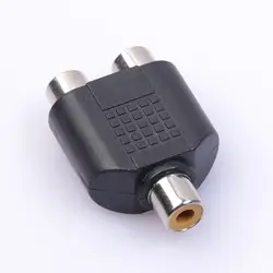 RCA Splitter 1 Женский до 2 Женский AV аудио-видео Y адаптер конвертер удобство 17Aug30 hh33