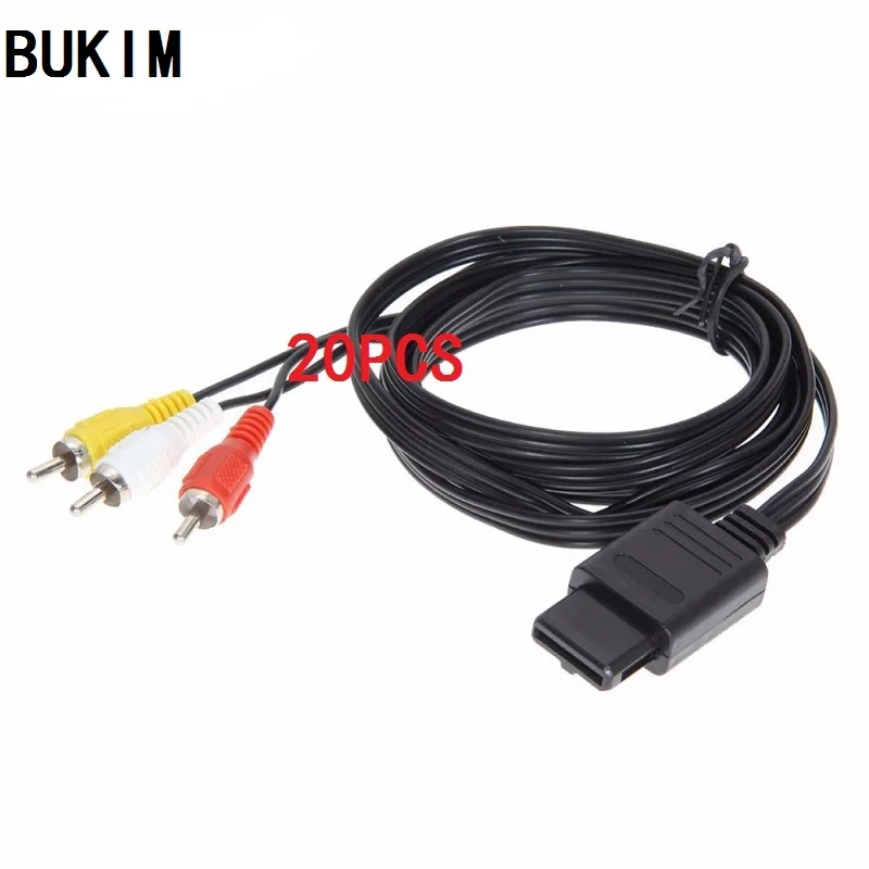 1-8m-6FT-AV-TV-Cable-for-Nintendo-Nintend-SNES-NGC-N64-Gamecube-Game-Comsole-3RCA