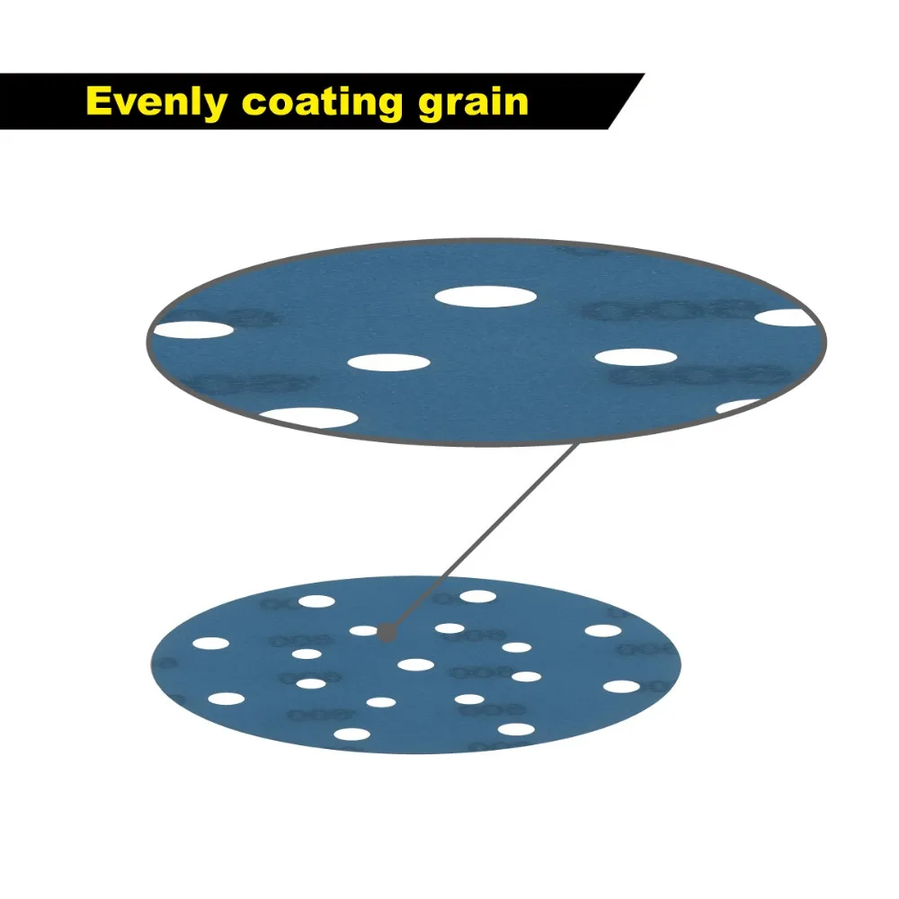 45 шт., 6 дюймов, 150 мм, 17 отверстий, мягкая пленка, шлифовальный диск, наждачная бумага от 600 до 5000 гритов для влажной/сухой автомобильной краски, шлифовка