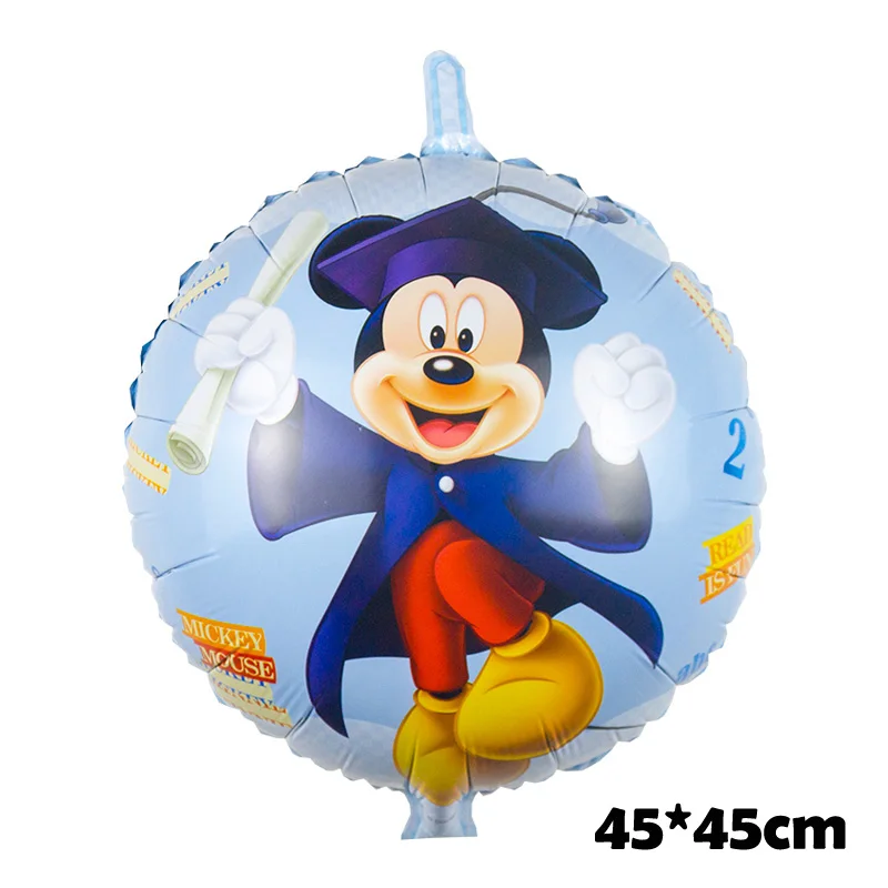 112 см гигантский Микки Минни фольга мультяшный воздушный шар из фольги воздушный шар для вечеринки на день рождения ребенок душ вечерние воздушный шар игрушка - Цвет: Round-1