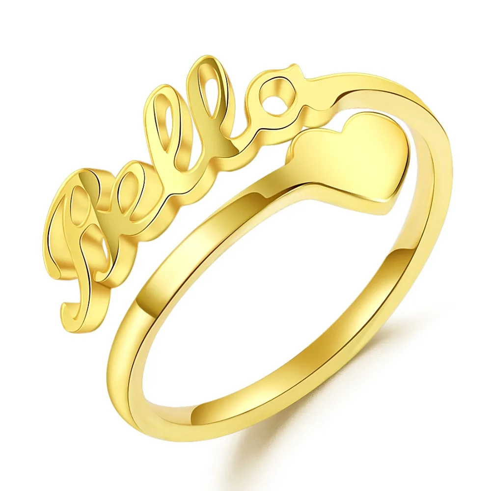 

Personalized Name Rings Gold Color Date Numbers Heart Sprial Ring For Women High Quality Stainless Steel Men Jewelry Not Fad