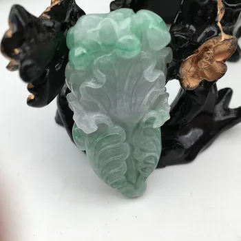 

2018 hot sale natural myanmar yu a product ice seed Chinese cabbage pendant male and female style pendant/