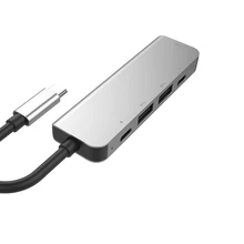 5 в 1 взаимный обмен данными между компьютером и периферийными устройствами C концентратор Портативный Тип-C USB Hub адаптер ключ двойной USB-C концентратор с USB-C к HDMI PD зарядки Порты и разъёмы USB 3,0 Порты