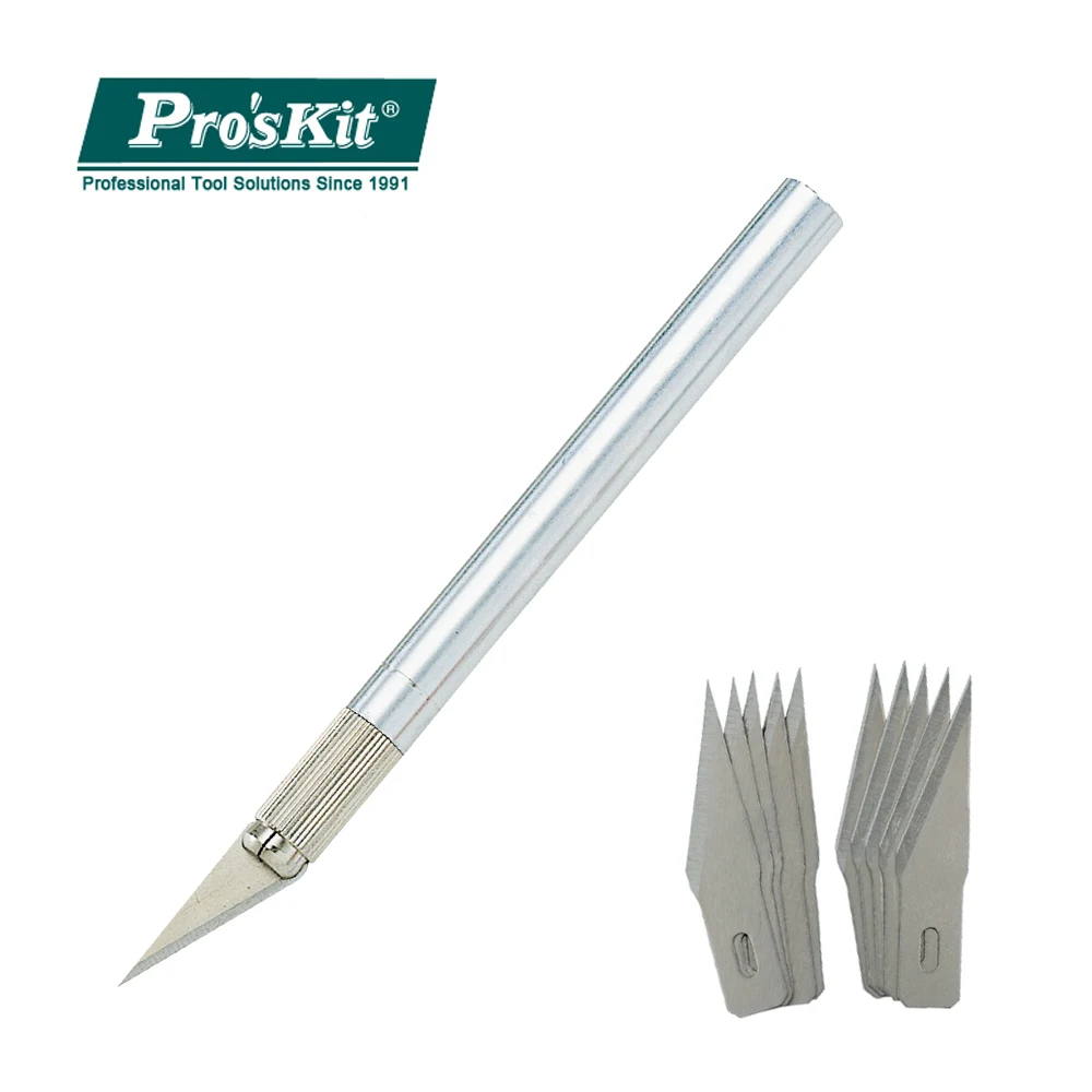 

Proskit 8PK-394B Precision Carving Knife Blades Wood Engraving Craft Sculpture Cutting PC Phone Repairing DIY Knife Tool