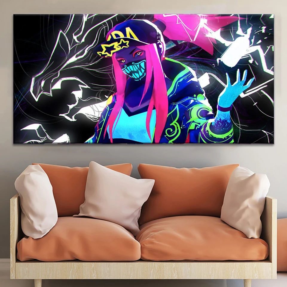 Akali-KDA-LOL-League-of-Legends-Painting-On-Canvas-Print-Type-And-On-The-Wall-Decor (3)