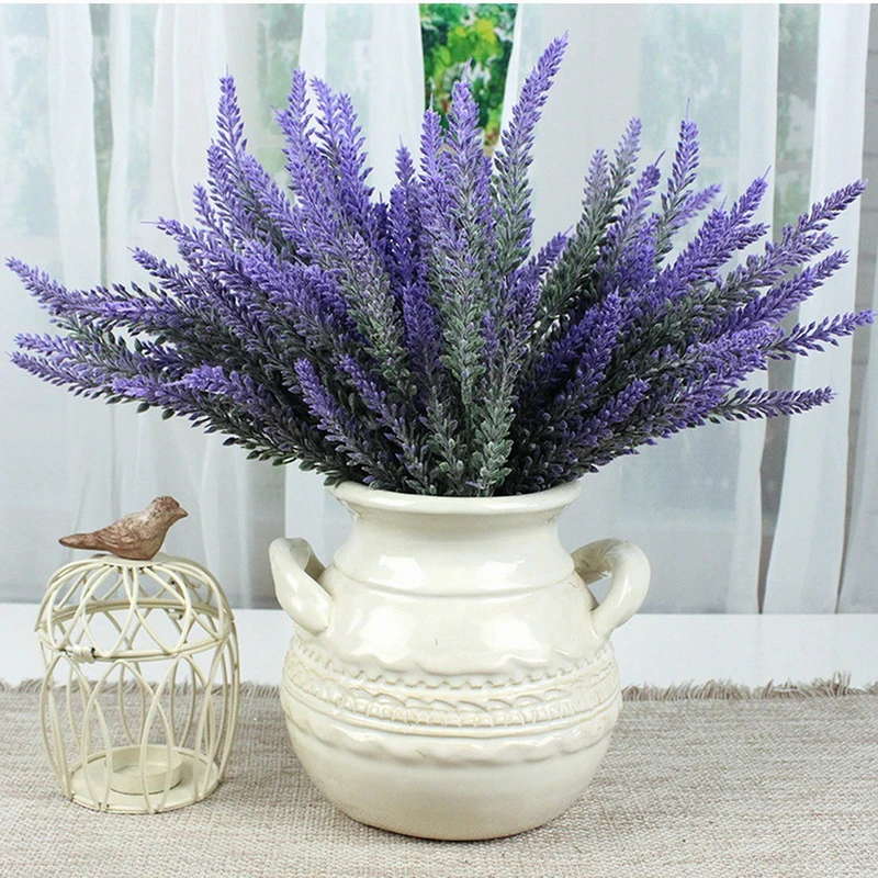 5pcs Artificial Flower Purple Lavender Bouquet for Home Decor and