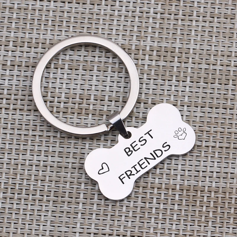 Брелок для ключей Best Friends подарок 1 шт. брелок в форме костяной формы собак и