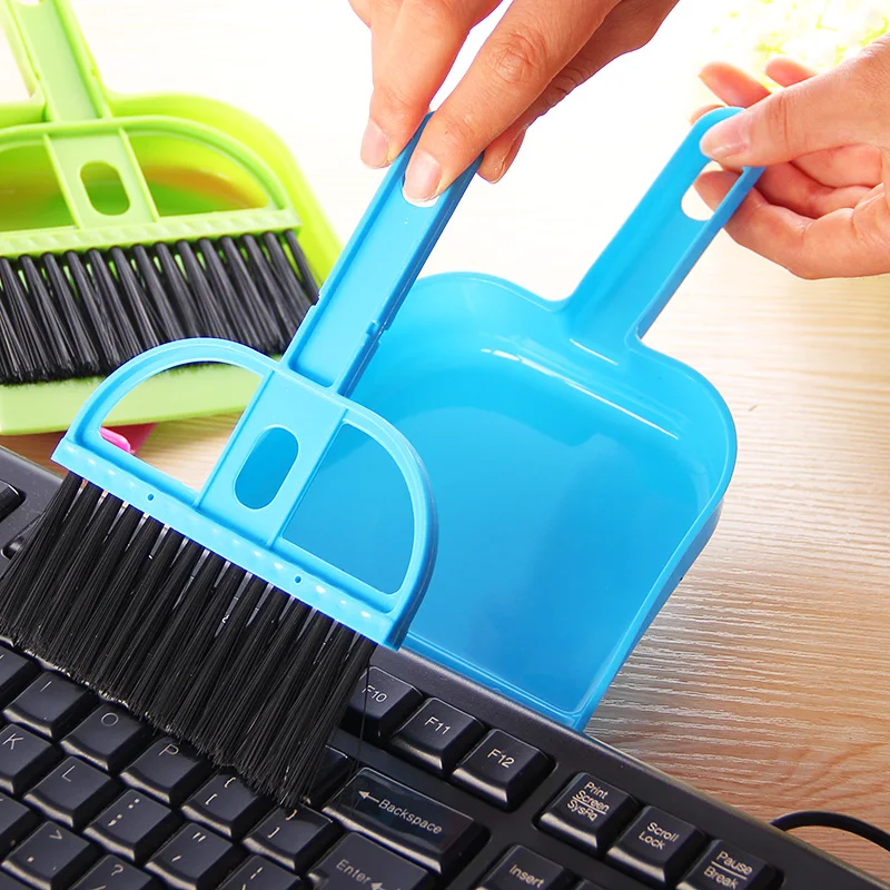 2 in 1 Desktop keyboard cleaning brush + Dustpans Outlet Vent Flow Air