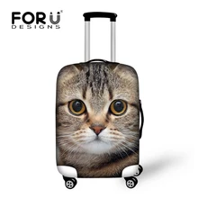 Anti-poussière Bagages Housse De Protection 3D Animal Chat Valise avec Fermeture À Glissière pour 18-30 Pouce Voyage Sac élastique Cache-Bagages