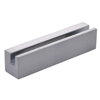 

8cm Long Satin Silver Aluminum Sign Clamps Rail , Hanging Clamps & Clamp Displays for Glass Acrylic Clamp