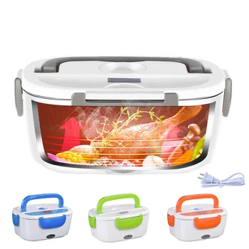 

Food-Grade Material Portable Removable Rice Electric Heating Lunch Box Food Warmer Food Container With 4 Buckles Dinnerware Set