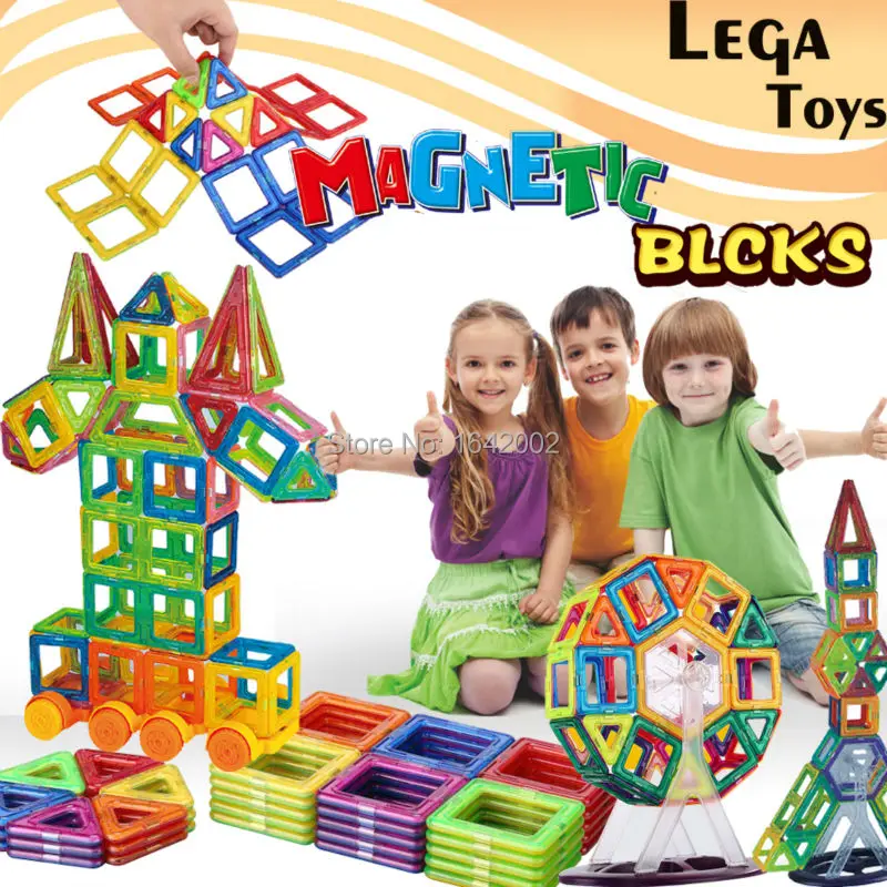 

158pcs Mini Magnetic designers construction set building blocks Model Plastic Magnetic Blocks Educational toys for children