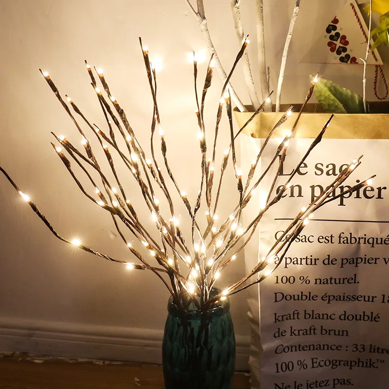 20 LED Bulbs Willow Branch Lamp Holiday Lighting Home Living Room Fairy Lights Outdoor Christmas Party Garden Deco Lights PD044 20 LED Bulbs Willow Branch Lamp Holiday Lighting Home Living Room Fairy Lights Outdoor Christmas Party Garden Deco Lights PD044