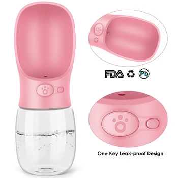 

350ML 550ML Portable Pet Dog Water Bottle Travel Puppy Cat Drink Bowl Outdoor Outside Pet Feeder Dispensador Agua Perro