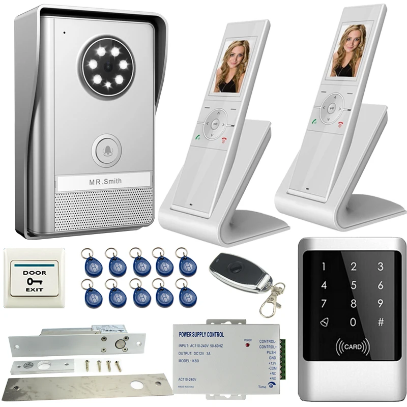 

JERUAN Wireless Video Doorbell Door Phone System Night Vision IP55 Waterproof 120 Degree Camera RFID Access Controller Intercom
