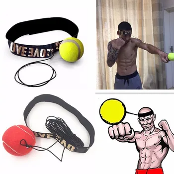 

Fight Ball Polyester Reflex Reaction Speed Training Boxing Punch Combat Muscle lomachenko Yellow and Red Thai Trainer boxeo saco