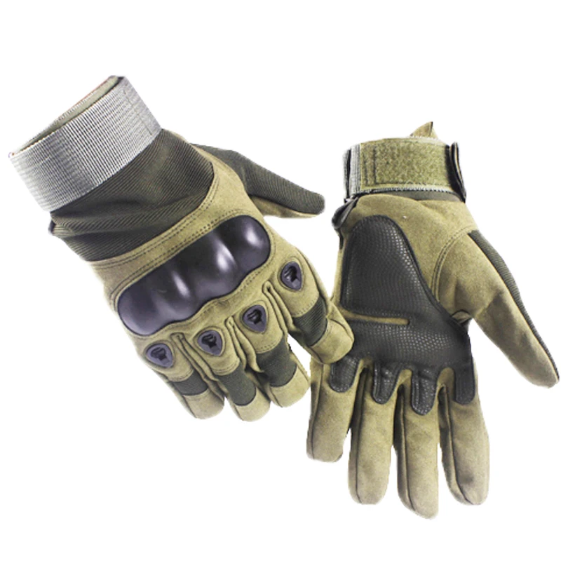 Прочные тактические перчатки с сенсорным экраном, армейские военные боевые страйкбольные перчатки для альпинизма и пейнтбола - Цвет: Full Green