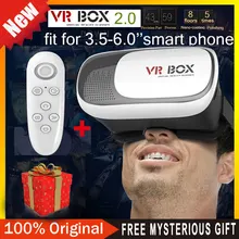 Google cardboard VR BOX 2.0 Version VR Virtual Reality 3D Glasses For 3.5 – 6.0 inch Smartphone+ bluetooth remote controller