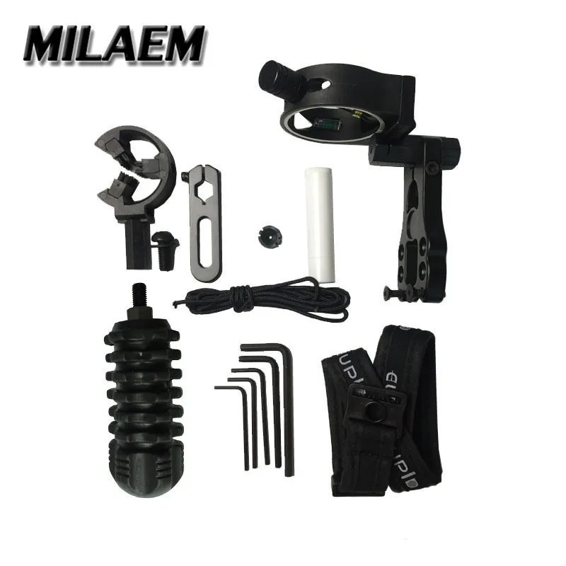 

1Set Compound Bow Sight Kit Optical Sight Arrow Rest Stabilizer Peep Sight Bow String Wax Dloop For Hunting Archery Accessories