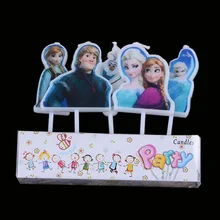 5 шт. Красивая замороженная Эльза Олаф Принцесса Ариэль Жасмин тема Дети Девочки Мальчики счастливый день рождения свечи товары для украшения торта