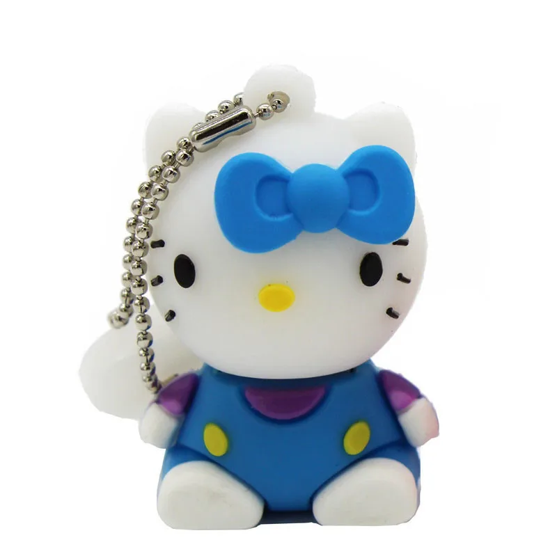 Blue BiNFUL 5 цветов милый usb-флеш-накопитель Hello Kitty Флэш-накопитель 4 ГБ 8 ГБ 16 ГБ 32 ГБ 64 ГБ Флешка USB 2,0 Usb - Цвет: Blue