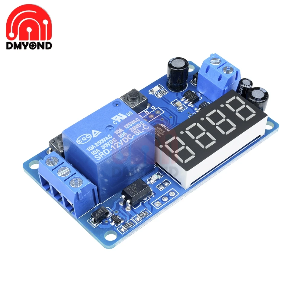 Светодиодный дисплей цифровой таймер задержки управления реле модуль DC 12V PLC