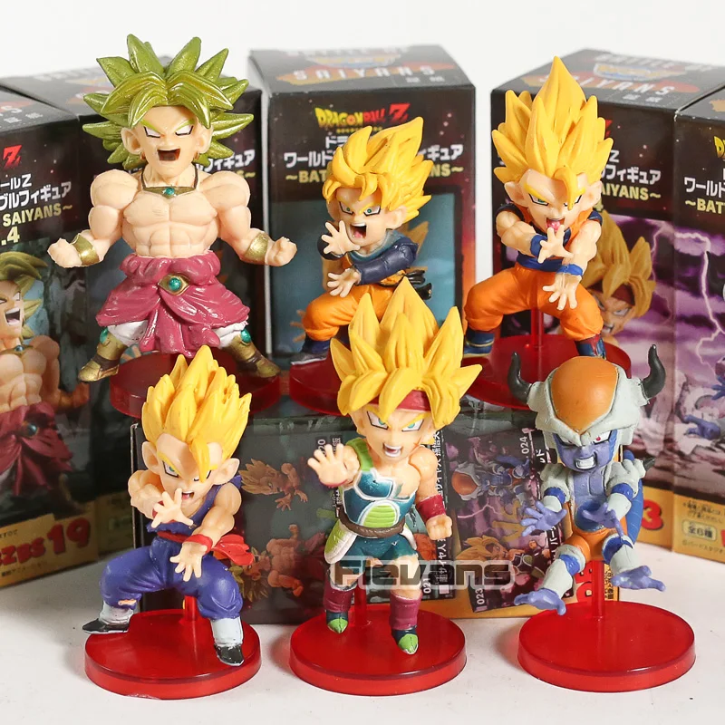 6pcs//set Dragon Ball Z World Collectable Figure WCF Doll BATTLE OF SAIYANS Vol.4