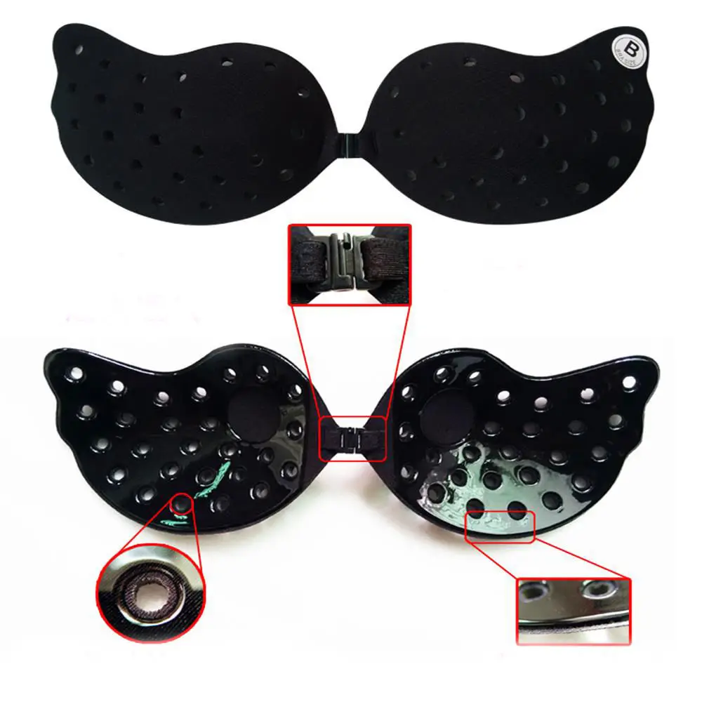Invisible Push Up Strapless Backless Bra Silicone Self Adhesive Gel Magic Stick-in Bras from