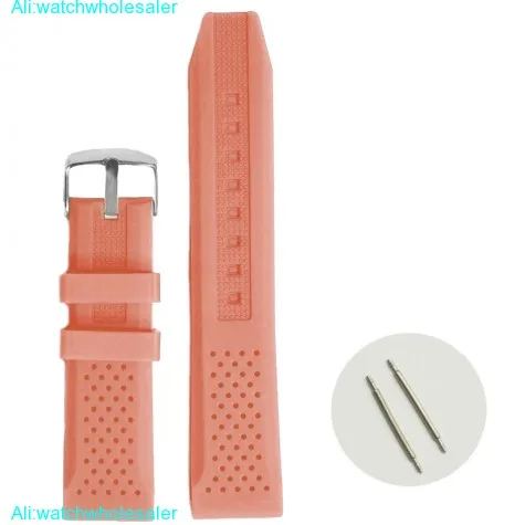 20mm New Bashful Pink Silicone Jelly Rubber Ladies Watch Band Straps WB1051J20JB