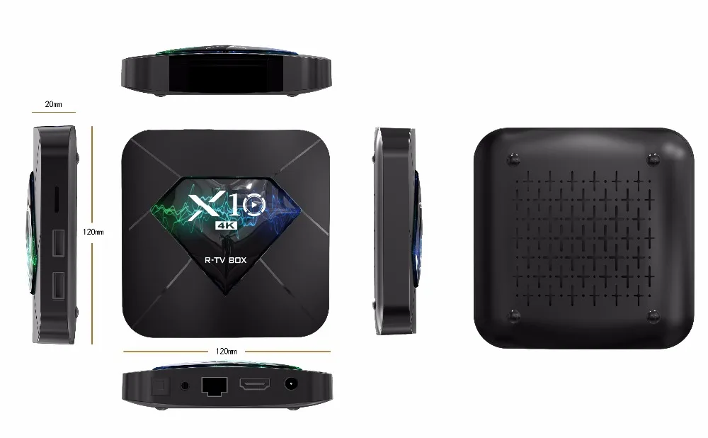 ТВ приставка Android Smart TV X10 S905W четырехъядерный процессор 2 ГБ 16 Wi Fi H.265 HDR 3D 4K