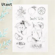 Фруктовый лимонный сок прозрачный силиконовый для печатей/прозрачный резиновый штамп для DIY Скрапбукинг/фото украшение для альбома ремесленничество