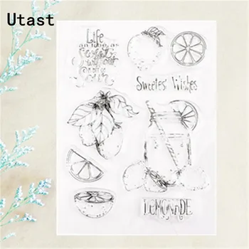 

Lemon Fruit Juice Clear Silicone Stamps /Transparent Rubber Stamp for DIY Scrapbooking /Photo Album Decorative Craft Making