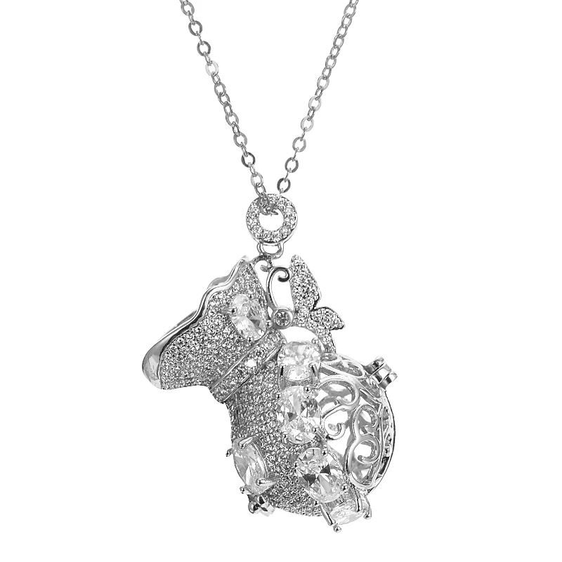 Openwork ball flower essential oil jewelry diffuser pendant wholesale