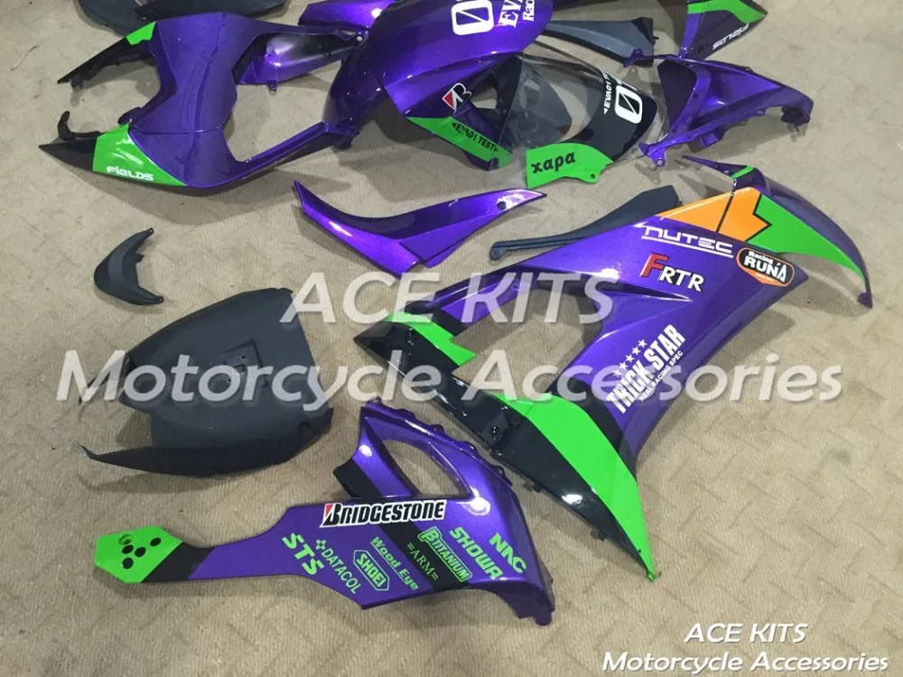 ABS мотоциклов обтекателя Для kawasaki Ninja ZX-10R 2008 2009 2010 инъекции Bodywor любой цвет у всех есть ACE № 116
