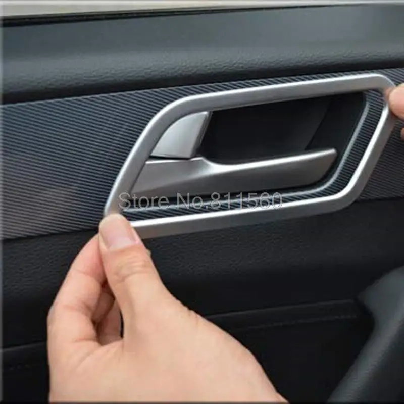For Hyundai Sonata 2015 ABS Matte Interior Door Handle Protector Cover