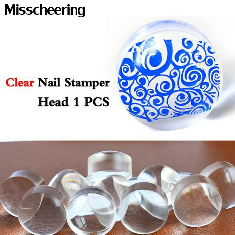 1 шт 2,8 см круглый прозрачный штамп для ногтей заправка прозрачные силиконовые лак для ногтей печать штампы маникюрные инструменты