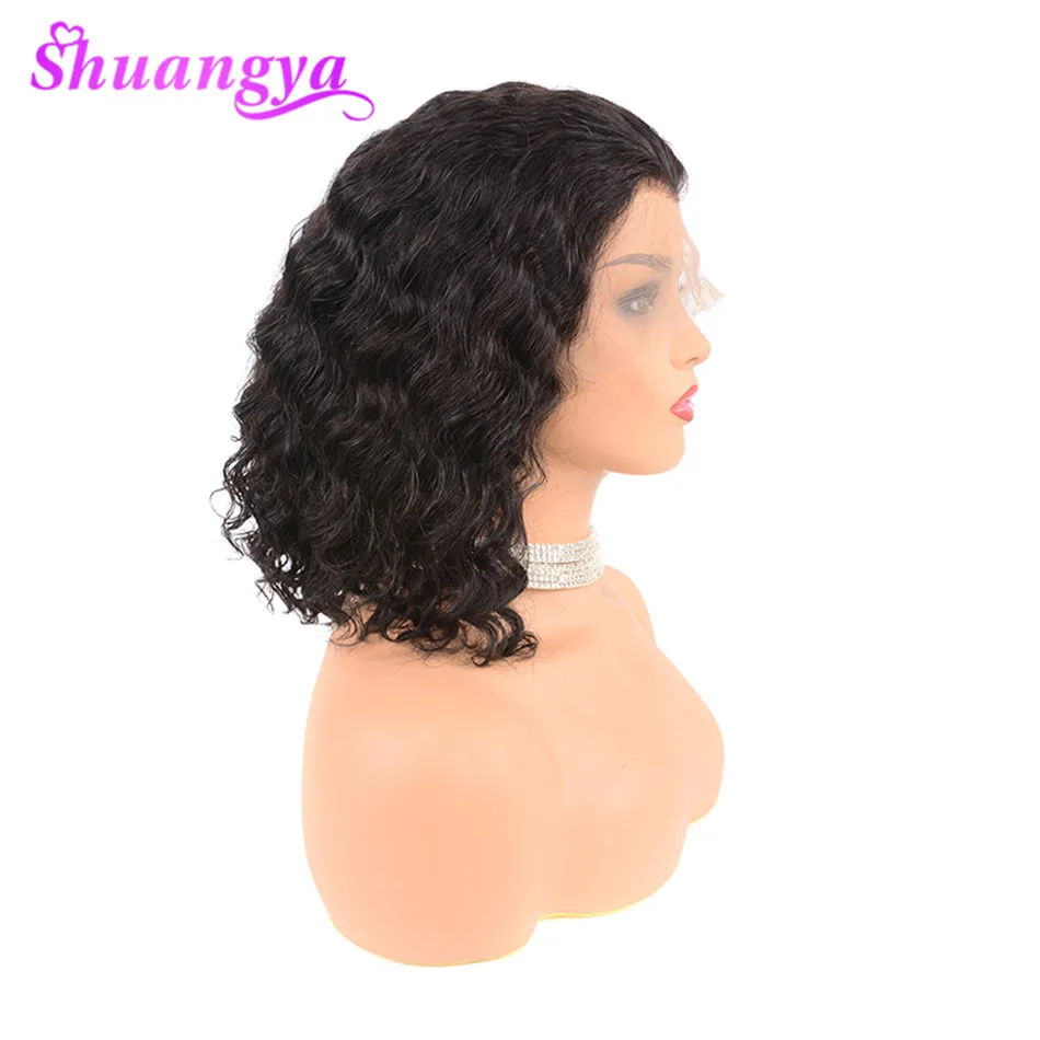 13х4 глубокая часть Remy человеческие волосы парики Glueless кружевные передние с