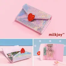 Bentoy лазерный кошелек для ключей, голограмма, сердце, карта, карманная сумка, Женский кошелек для ключей, сумки, Модный Блестящий Milkjoy 18, Новое поступление, корейский стиль